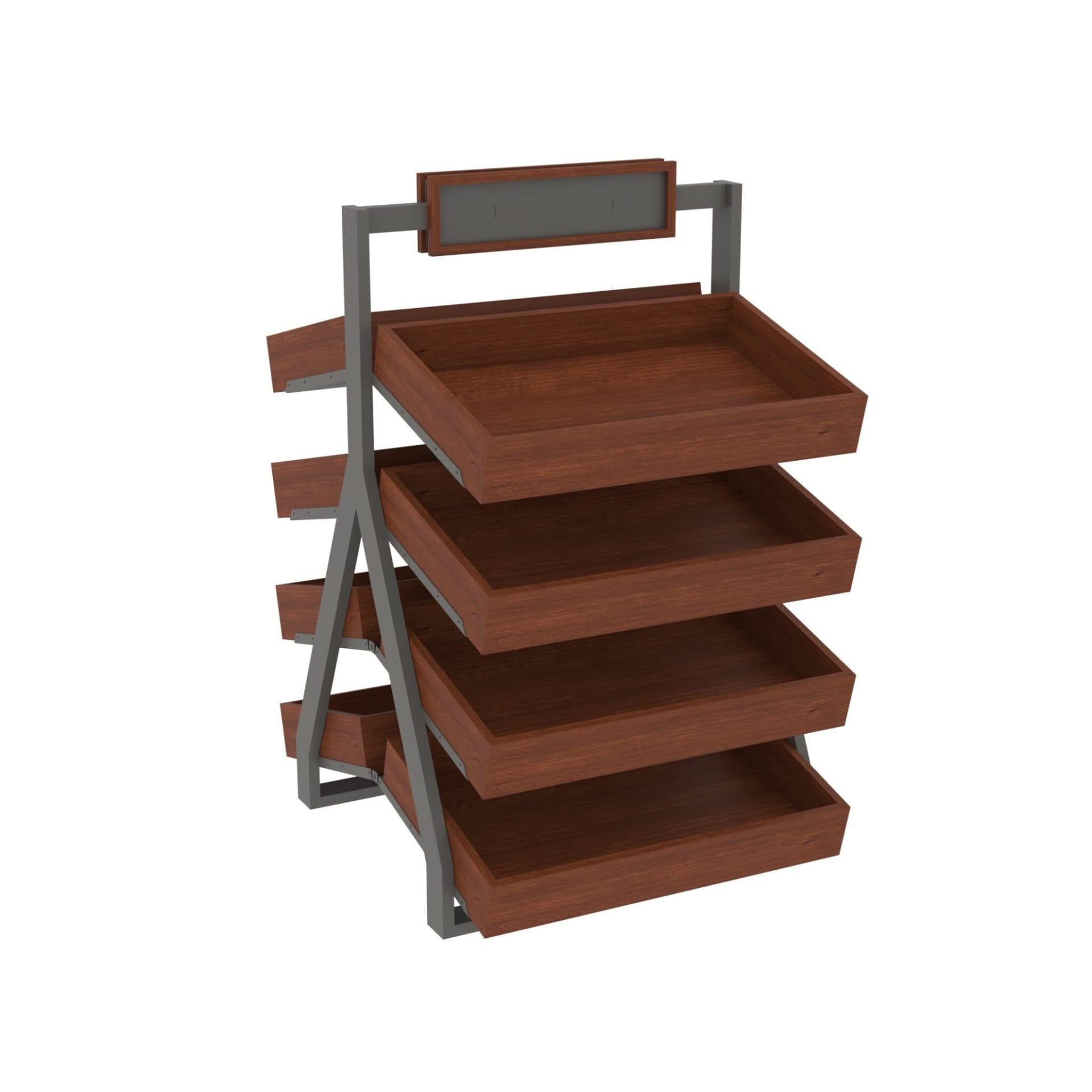 Double-Sided Produce Stand (Xander) - 4-Tier Shop2It Retail - Double-Sided Produce Stand (Xander) - 4-Tier