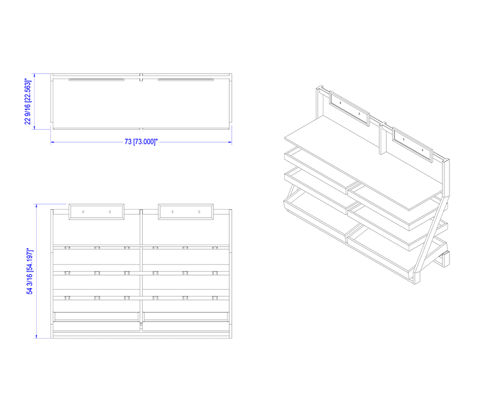Large Bakery Display (Xander) - Angled Trays Shop2It Retail - Large Bakery Display (Xander) - Angled Trays