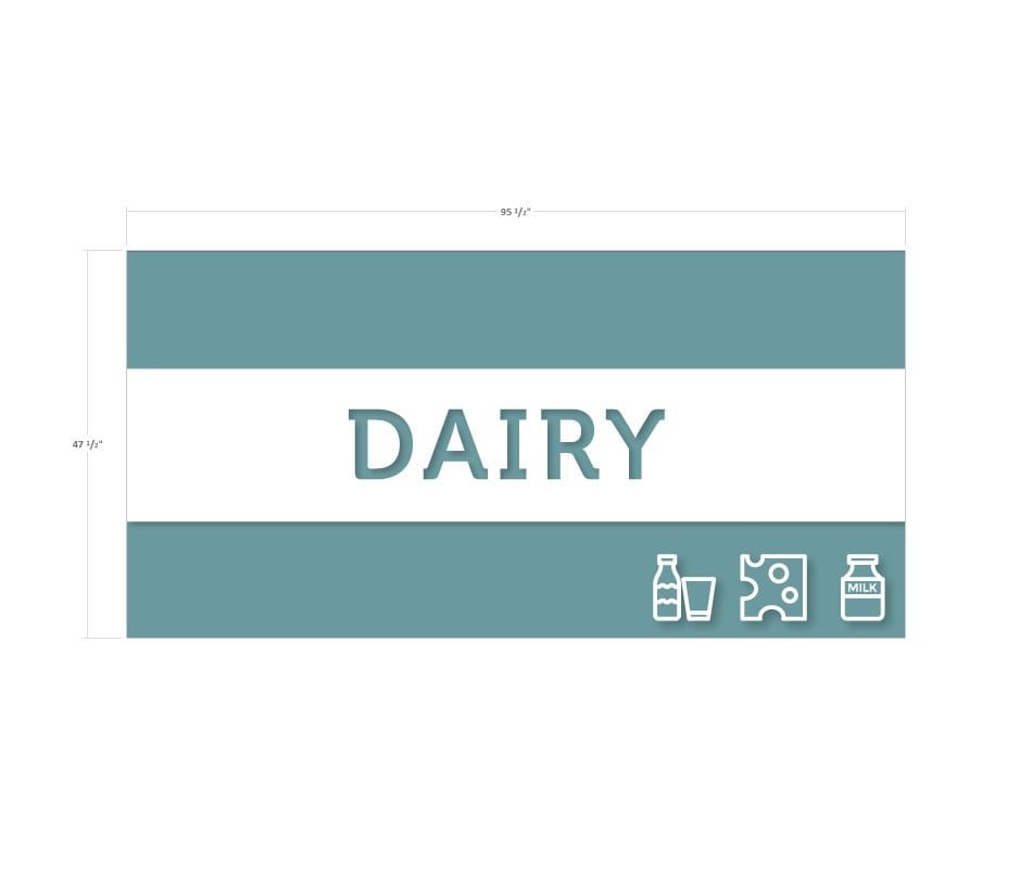 Tall Department Sign (Iconic) - Dairy Shop2It Retail - Tall Department Sign (Iconic) - Dairy