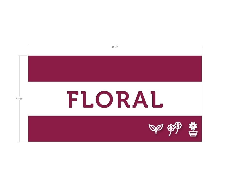 Tall Department Sign (Iconic) - Floral Shop2It Retail - Tall Department Sign (Iconic) - Floral