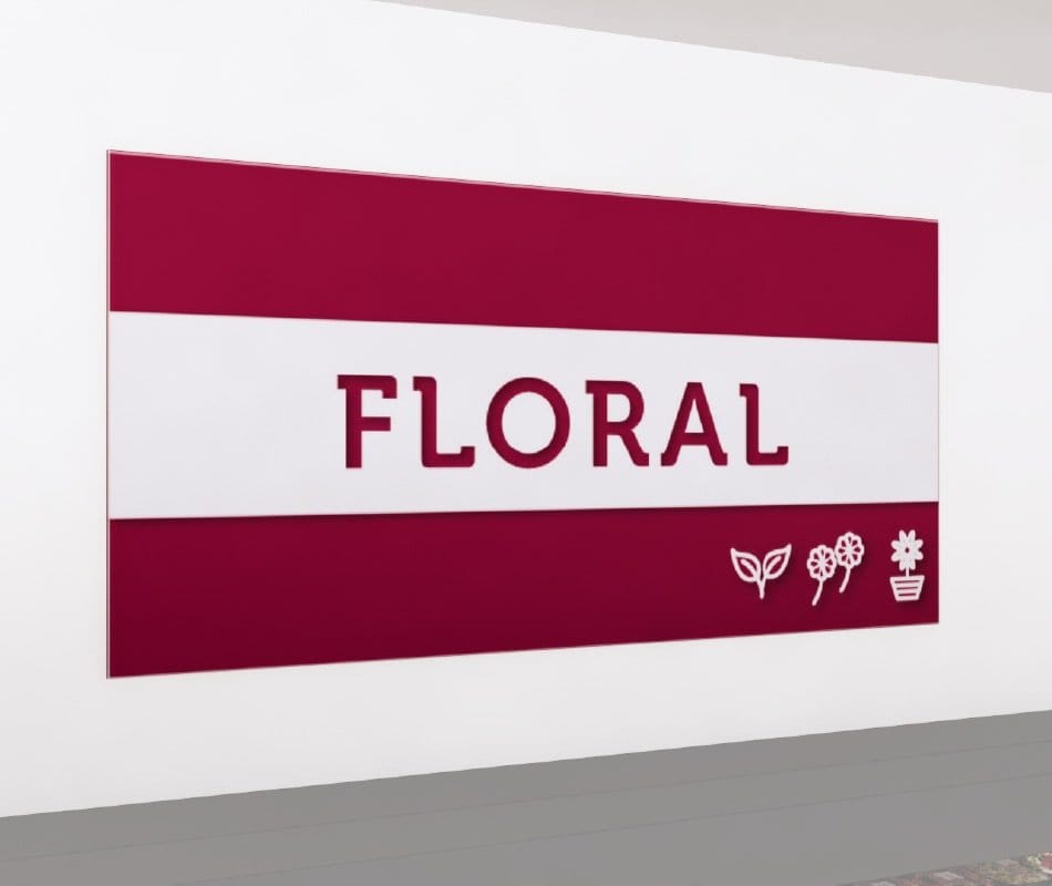 Tall Department Sign (Iconic) - Floral Shop2It Retail - Tall Department Sign (Iconic) - Floral