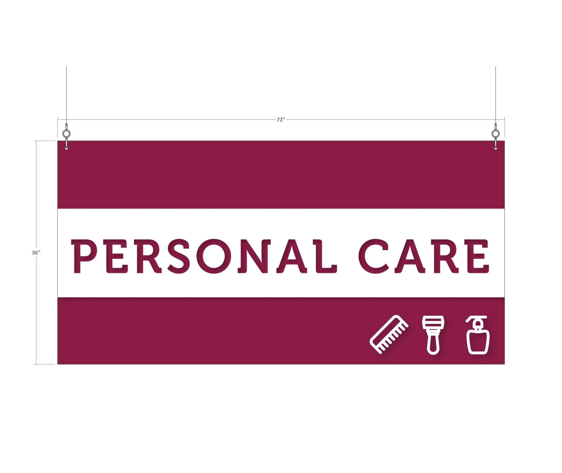 Tall Department Sign (Iconic) - Personal Care Shop2It Retail - Tall Department Sign (Iconic) - Personal Care