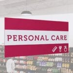 Tall Personal Care Department Sign for personal care department wayfinding will catch your customers attention with its cutout text and dimensional icons.