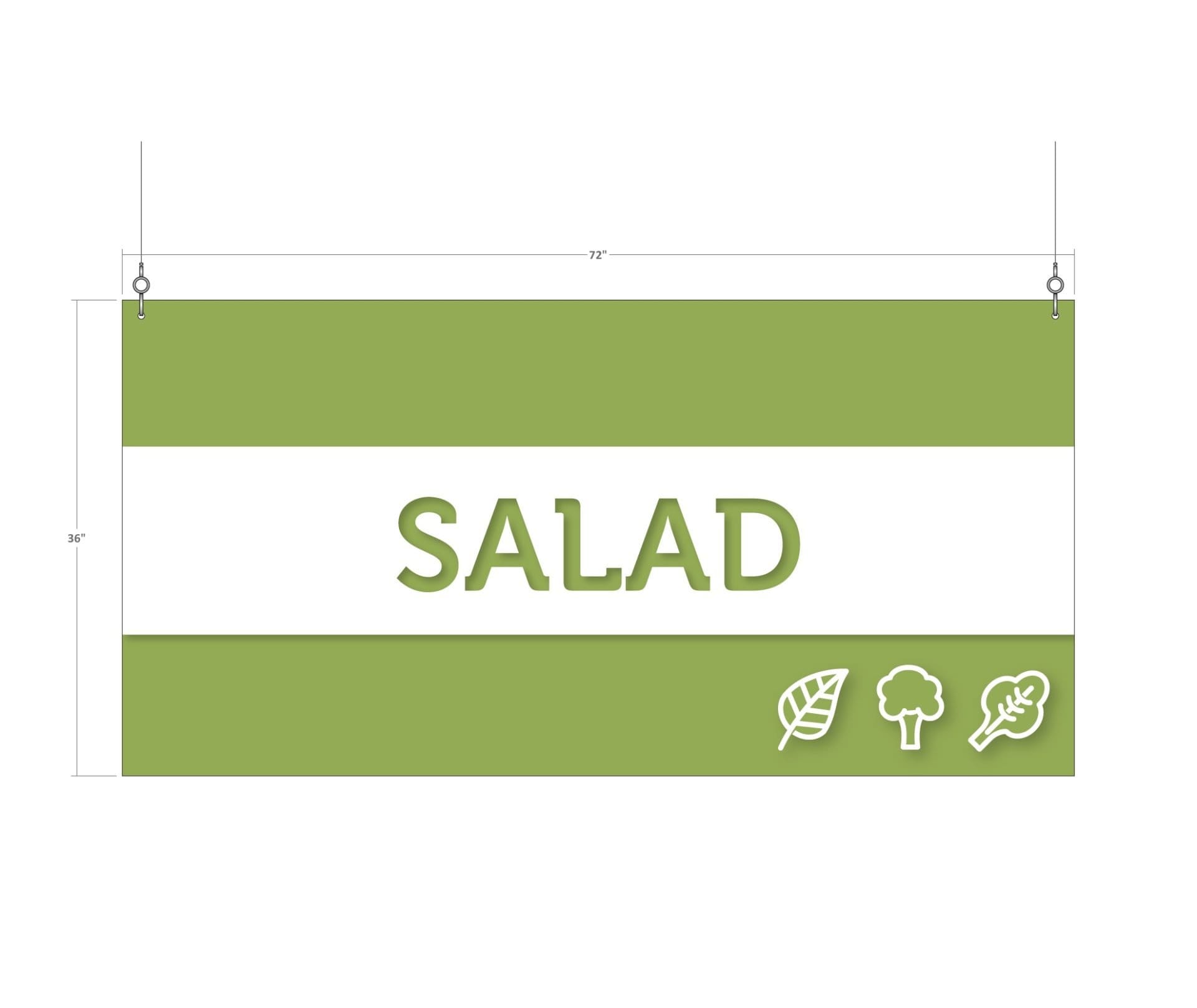 Tall Department Sign (Iconic) - Salad Shop2It Retail - Tall Department Sign (Iconic) - Salad