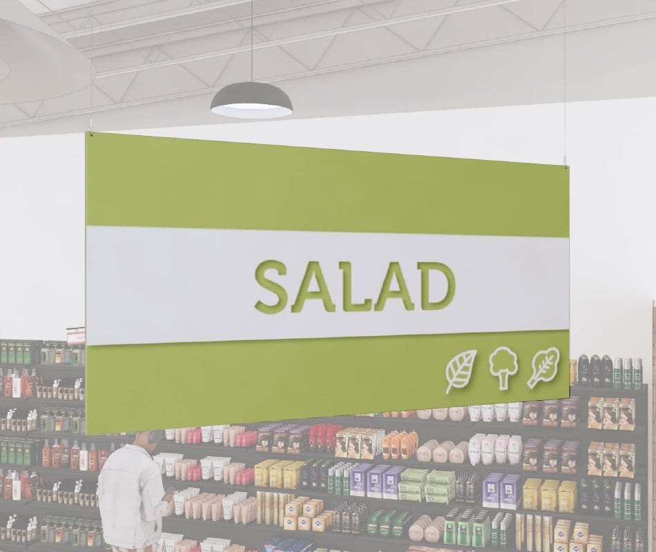 Tall Department Sign (Iconic) - Salad Shop2It Retail - Tall Department Sign (Iconic) - Salad