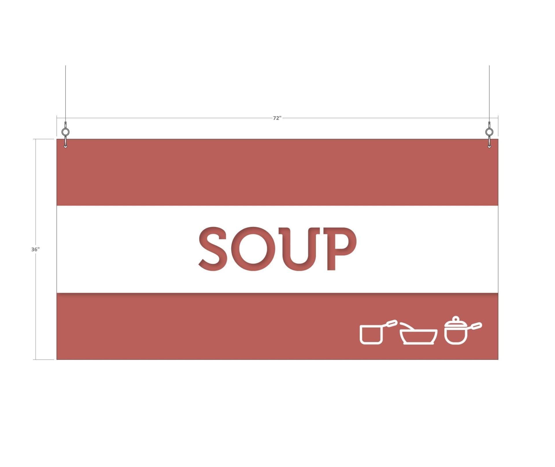 Shop2It Retail - Tall Department Sign (Iconic) - Soup