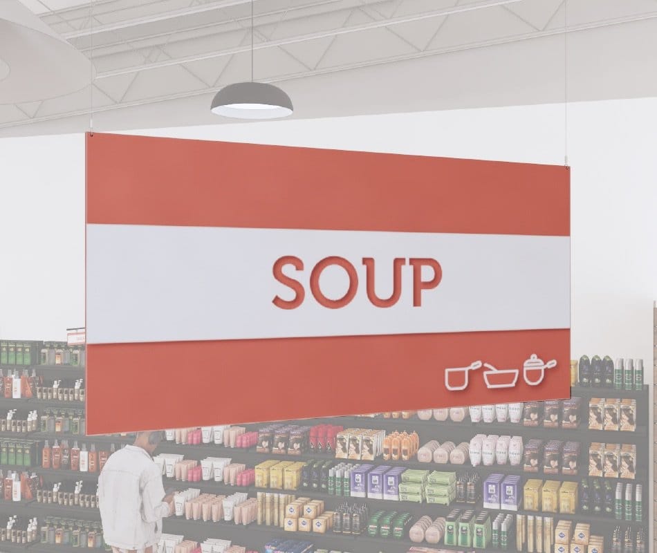 Shop2It Retail - Tall Department Sign (Iconic) - Soup