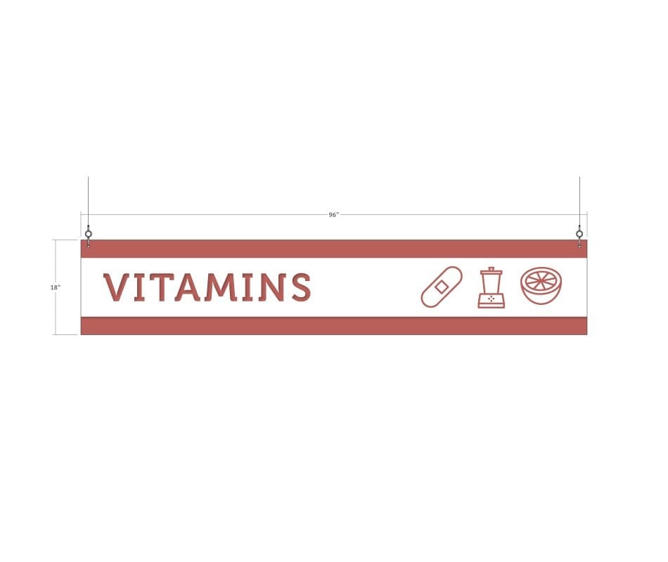 Short Department Sign (Iconic) - Vitamins Shop2It Retail - Short Department Sign (Iconic) - Vitamins