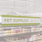 Pet Supplies Short Department Sign from the Iconic Collection's Cheerful color selection.