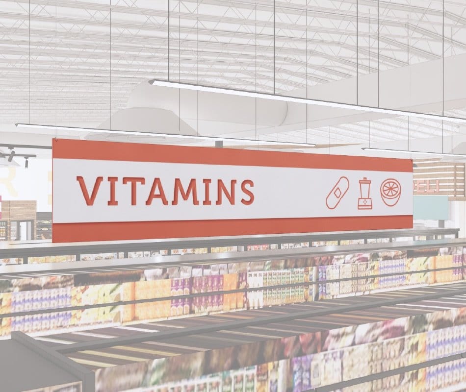 Short Department Sign (Iconic) - Vitamins Shop2It Retail - Short Department Sign (Iconic) - Vitamins