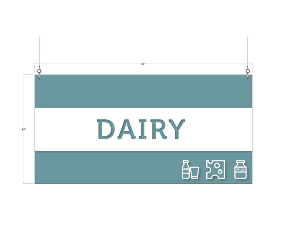 Tall Department Sign (Iconic) - Dairy Shop2It Retail - Tall Department Sign (Iconic) - Dairy