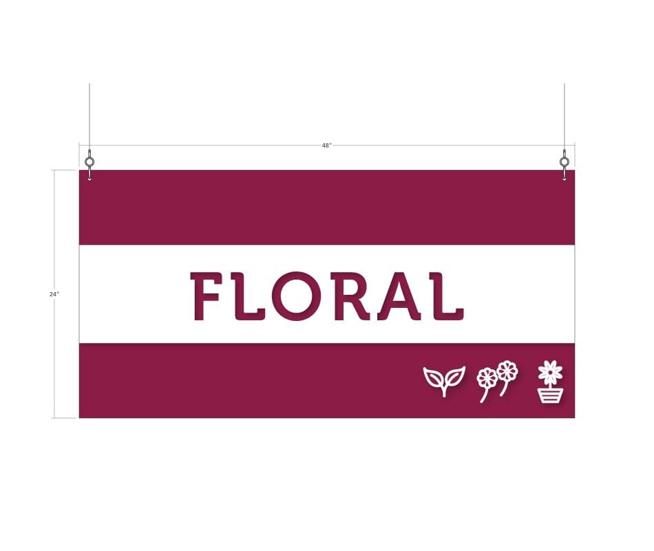 Tall Department Sign (Iconic) - Floral Shop2It Retail - Tall Department Sign (Iconic) - Floral