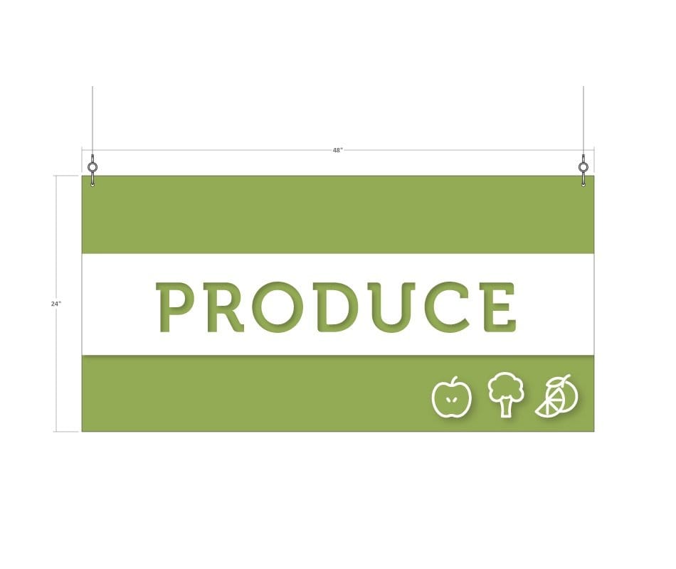 Tall Department Sign (Iconic) - Produce Shop2It Retail - Tall Department Sign (Iconic) - Produce