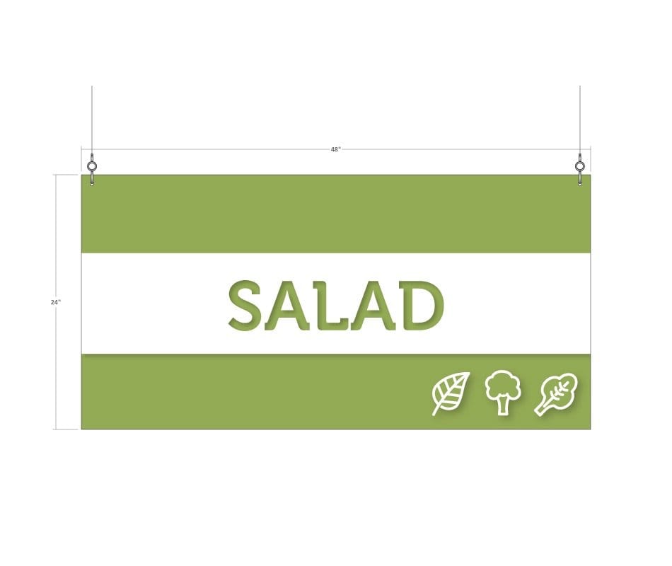 Tall Department Sign (Iconic) - Salad Shop2It Retail - Tall Department Sign (Iconic) - Salad