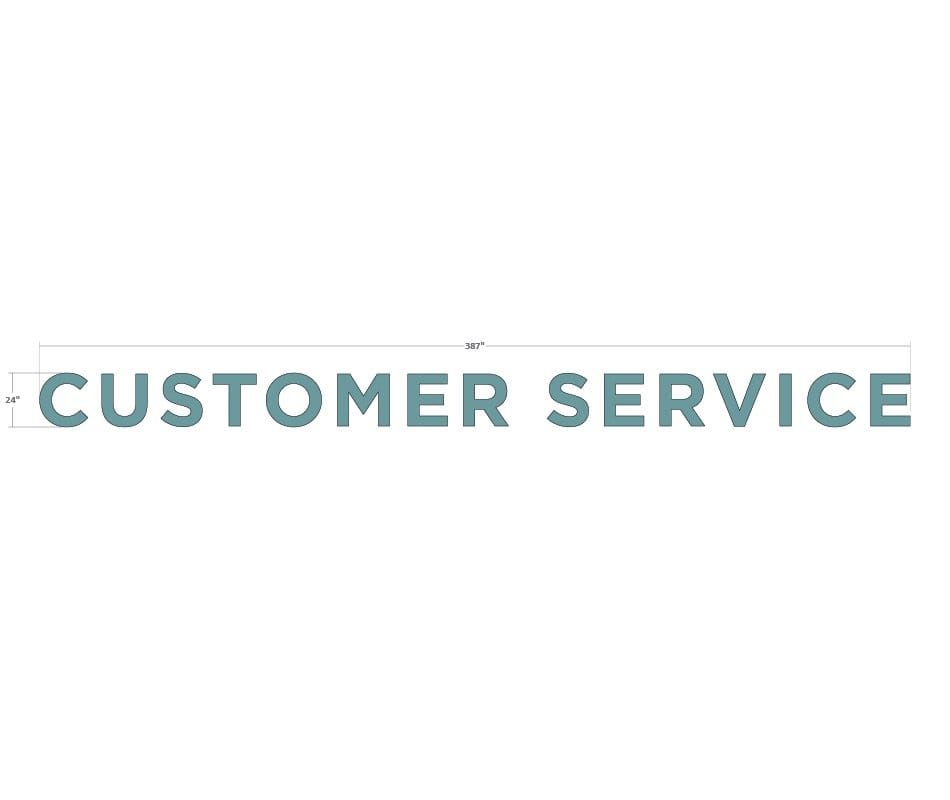 Department Sign, Wall Copy (Iconic) - Customer Service Shop2It Retail - Department Sign, Wall Copy (Iconic) - Customer Service