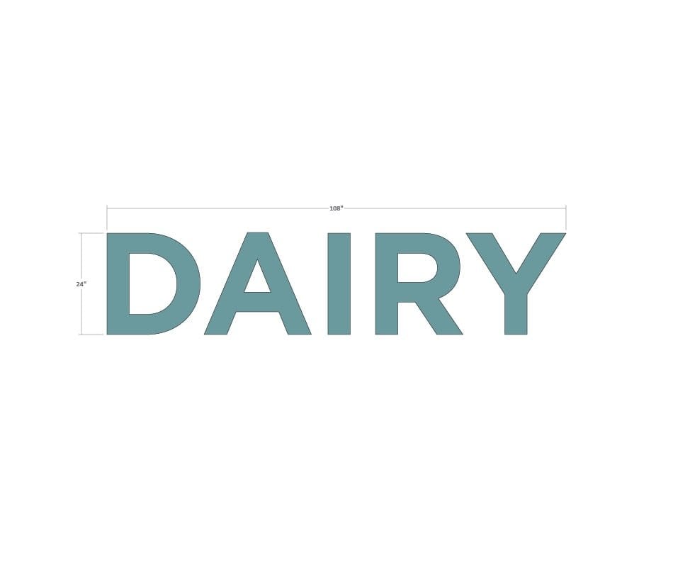 Department Sign, Wall Copy (Iconic) - Dairy Shop2It Retail - Department Sign, Wall Copy (Iconic) - Dairy