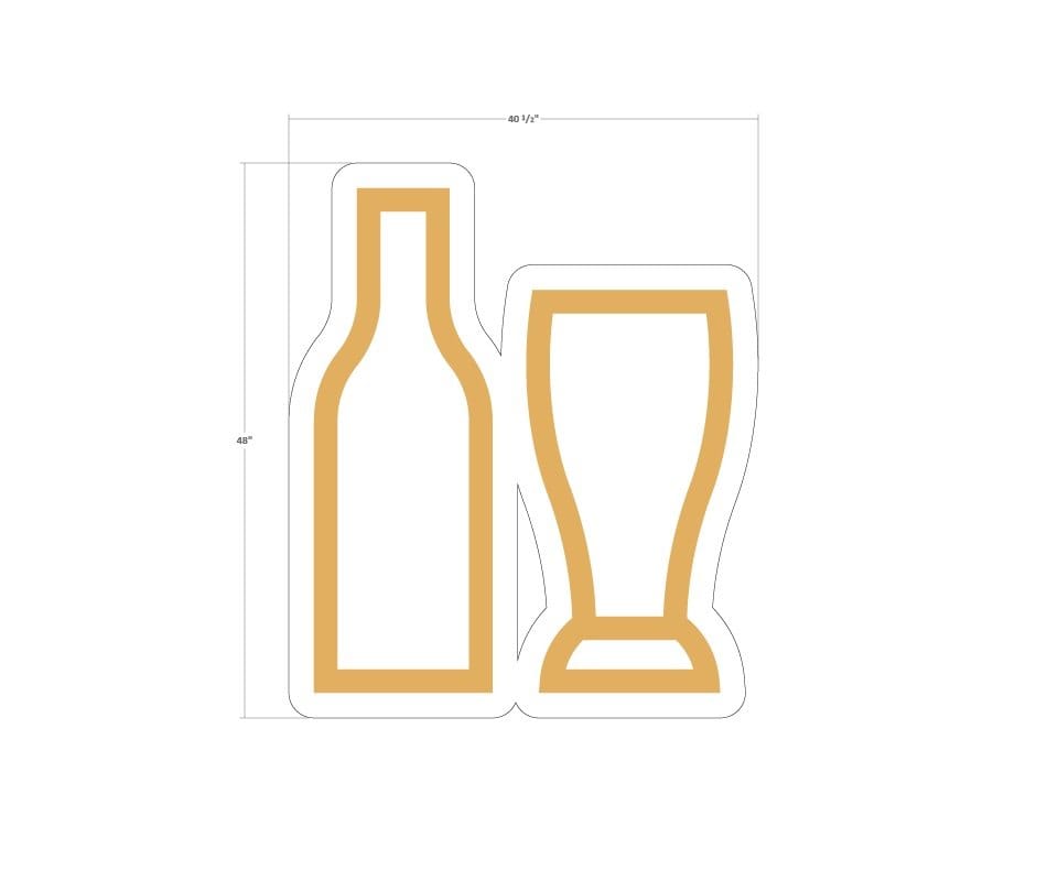 Department Sign, Graphic Panel (Iconic) - Beer Bottle Shop2It Retail - Department Sign, Graphic Panel (Iconic) - Beer Bottle