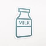 Department Graphic Panel of a milk bottle icon for dairy department wayfinding.