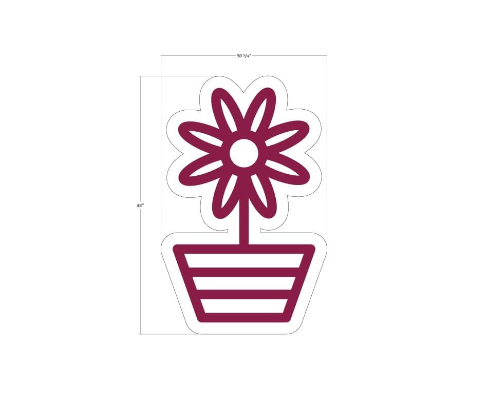 Department Sign, Graphic Panel (Iconic) - Floral Pot Flower Shop2It Retail - Department Sign, Graphic Panel (Iconic) - Floral Pot Flower
