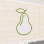 Fresh Produce Graphic Panel Department Sign with Pear Icon from the Iconic Collection.