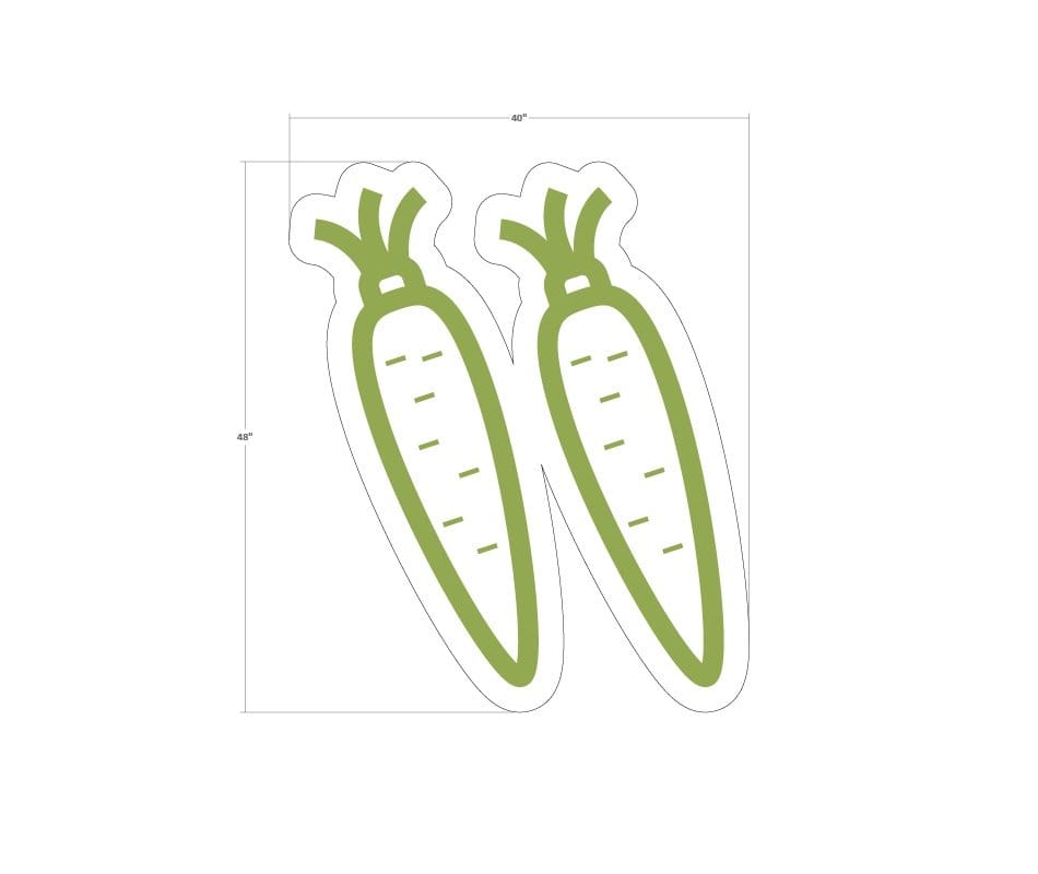 Department Sign, Graphic Panel (Iconic) - Fresh Carrots Shop2It Retail - Department Sign, Graphic Panel (Iconic) - Fresh Carrots