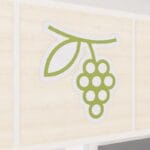 Fresh Produce Department Graphic Panel Department sign with an icon of grapes on a grapevine.