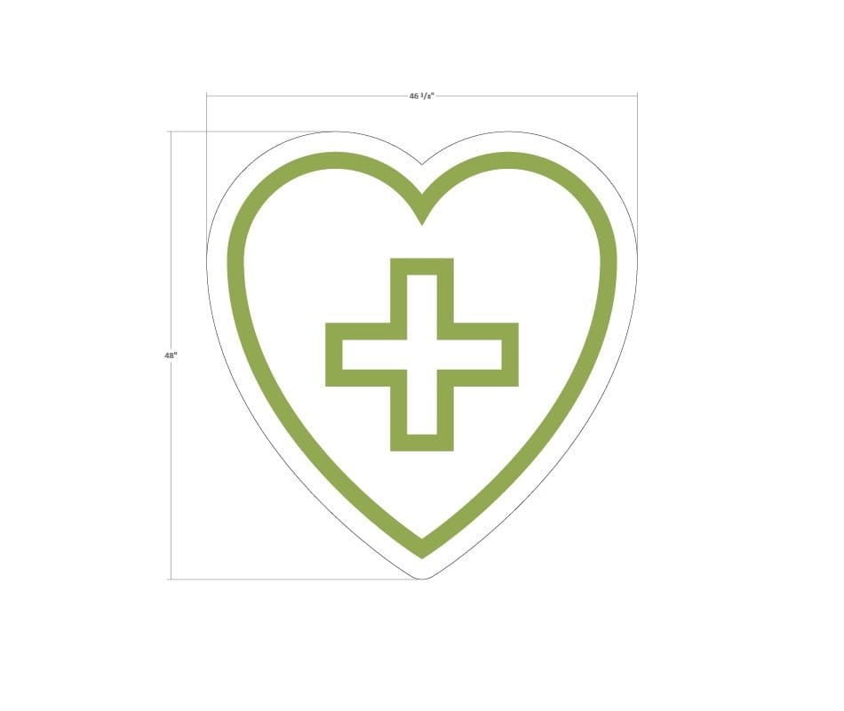 Department Sign, Graphic Panel (Iconic) - Pharmacy Heart Shop2It Retail - Department Sign, Graphic Panel (Iconic) - Pharmacy Heart