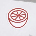 half-orange-slice icon graphic panel from the Iconic Collection's Cheerful color option.