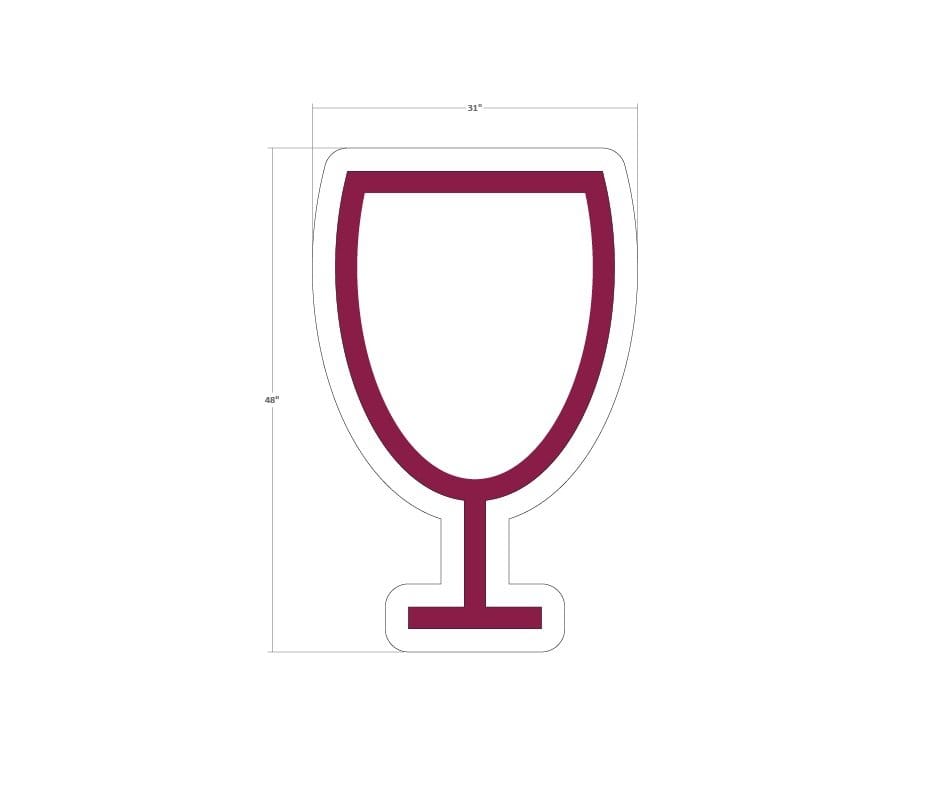 Department Sign, Graphic Panel (Iconic) - Wine Glass Shop2It Retail - Department Sign, Graphic Panel (Iconic) - Wine Glass