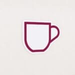 A tea cup icon graphic panel for your beverage department wayfinding.