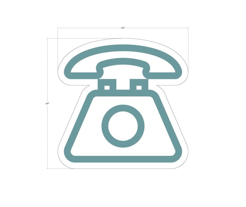 Department Sign, Graphic Panel (Iconic) - Customer Service Phone Shop2It Retail - Department Sign, Graphic Panel (Iconic) - Customer Service Phone