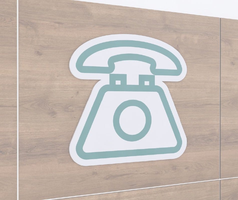 Department Sign, Graphic Panel (Iconic) - Customer Service Phone Shop2It Retail - Department Sign, Graphic Panel (Iconic) - Customer Service Phone