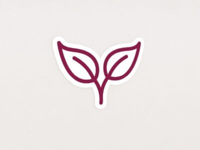 Floral Department Graphic Panel Department Sign shows an icon that is a sprig of floral foliage.