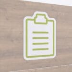 Graphic Panel department sign for a pharmacy department of a clipboard icon.