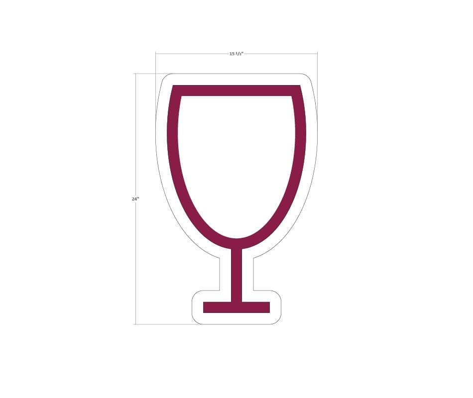 Department Sign, Graphic Panel (Iconic) - Wine Glass Shop2It Retail - Department Sign, Graphic Panel (Iconic) - Wine Glass