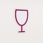 Wine glass icon Graphic Panel for alcohol department wayfinding from the Iconic Collections Cheerful color option