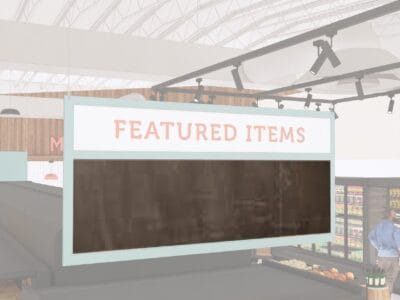 Promo sign insert chalkboard from Shop2It Retail Iconic collection.
