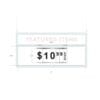 Promo sign overall dimensions are 45" wide and 12.88" tall. The flip pad area dimensions are 25" by 11.61".