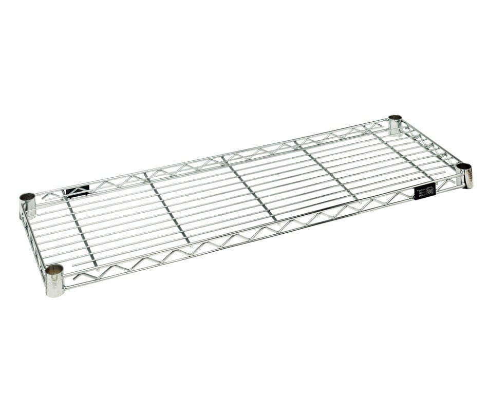Shop2It Retail - Quantum 24"W x 12"D Chrome Wire Shelf