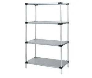 Shop2It Retail - Quantum 30"W x 21"D x 86"H Galvanized 4 -Tier Solid Shelving Starter Kit