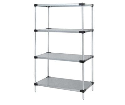 Quantum 54"W x 14"D x 74"H Galvanized 4 -Tier Solid Shelving Starter Kit