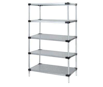 Quantum 24"W x 24"D x 54"H Galvanized 5 -Tier Solid Shelving Starter Kit