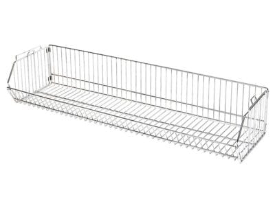 Quantum 36"W x 20"D x 12"H Chrome Modular Wire Stacking Basket