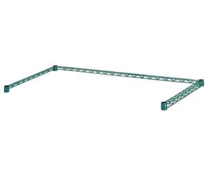 Shop2It Retail - Quantum 48"W x 24"D Green 3-sided Wire Frame