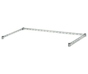 Shop2It Retail - Quantum 48"W x 24"D Stainless 3-sided Wire Frame