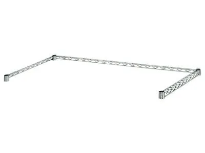 Quantum 36"W x 24"D Chrome 3-sided Wire Frame