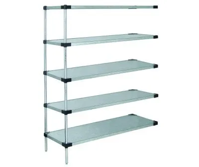 Quantum 60"W x 24"D x 63"H Galvanized 5 -Tier Solid Shelving Add-On Kit