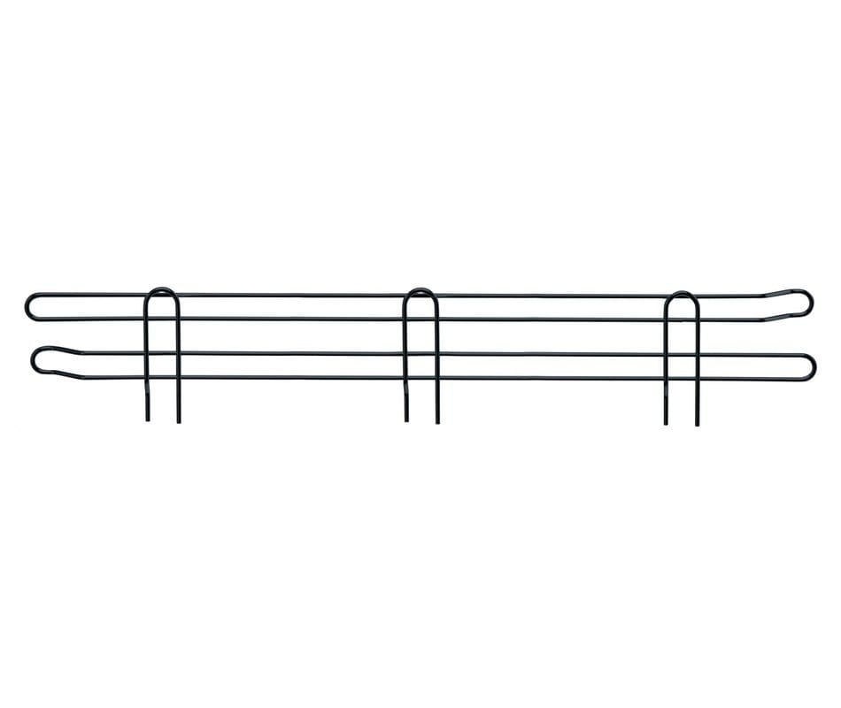 Shop2It Retail - Quantum 42"W x 4"H Black Back Ledge