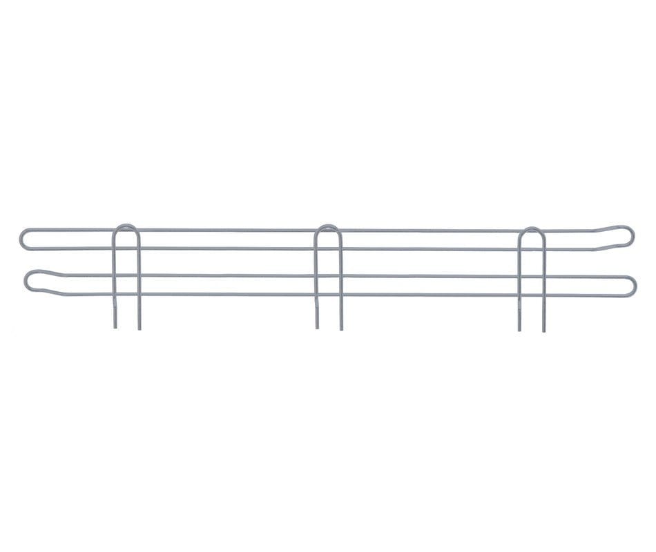 Shop2It Retail - Quantum 48"W x 4"H Gray Back Ledge