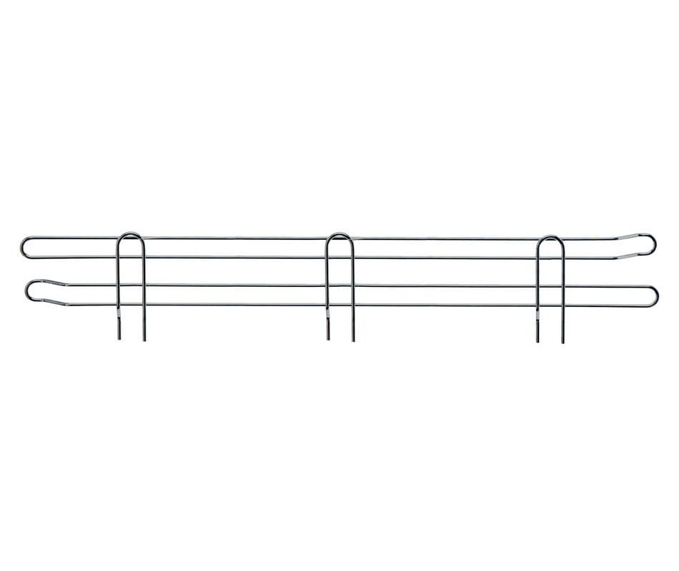 Shop2It Retail - Quantum 48"W x 4"H Stainless Back Ledge